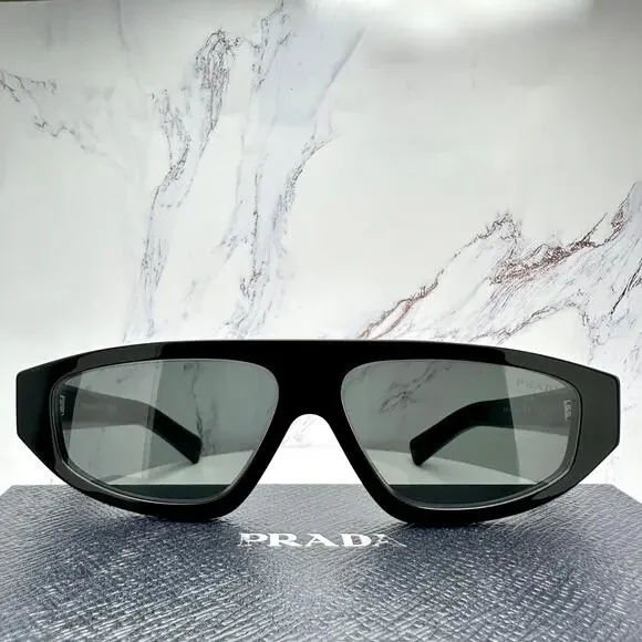 New PRADA Sunglasses Black Gray Lens 57-13-140 Authentic Prada - Picture 10 of 16